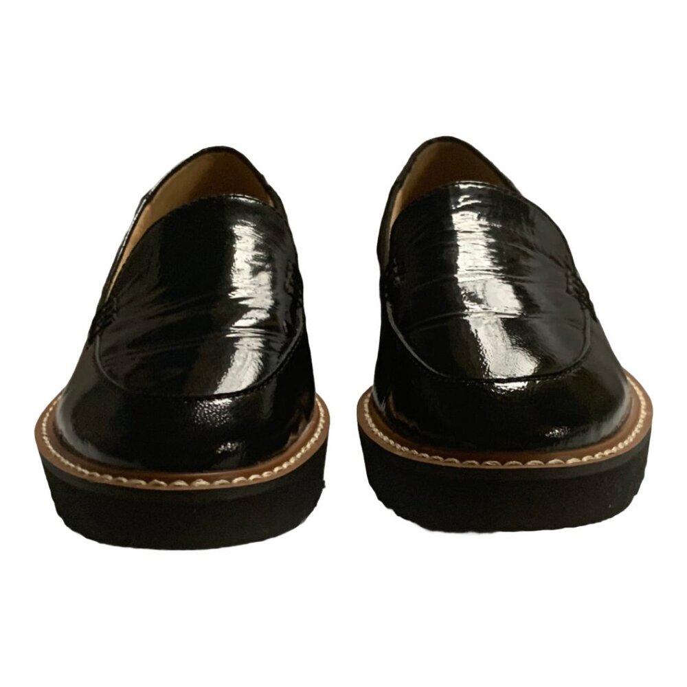 NWOB NATURALIZER Women's Andie Black Patent Leather Platform Slip-on Loafers 5.5 - Picture 3 of 6